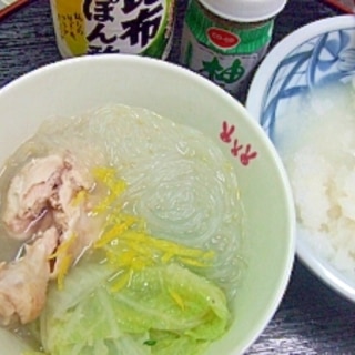 冬の定番とろとろ白菜鍋＊水炊き＊コラーゲンスープ